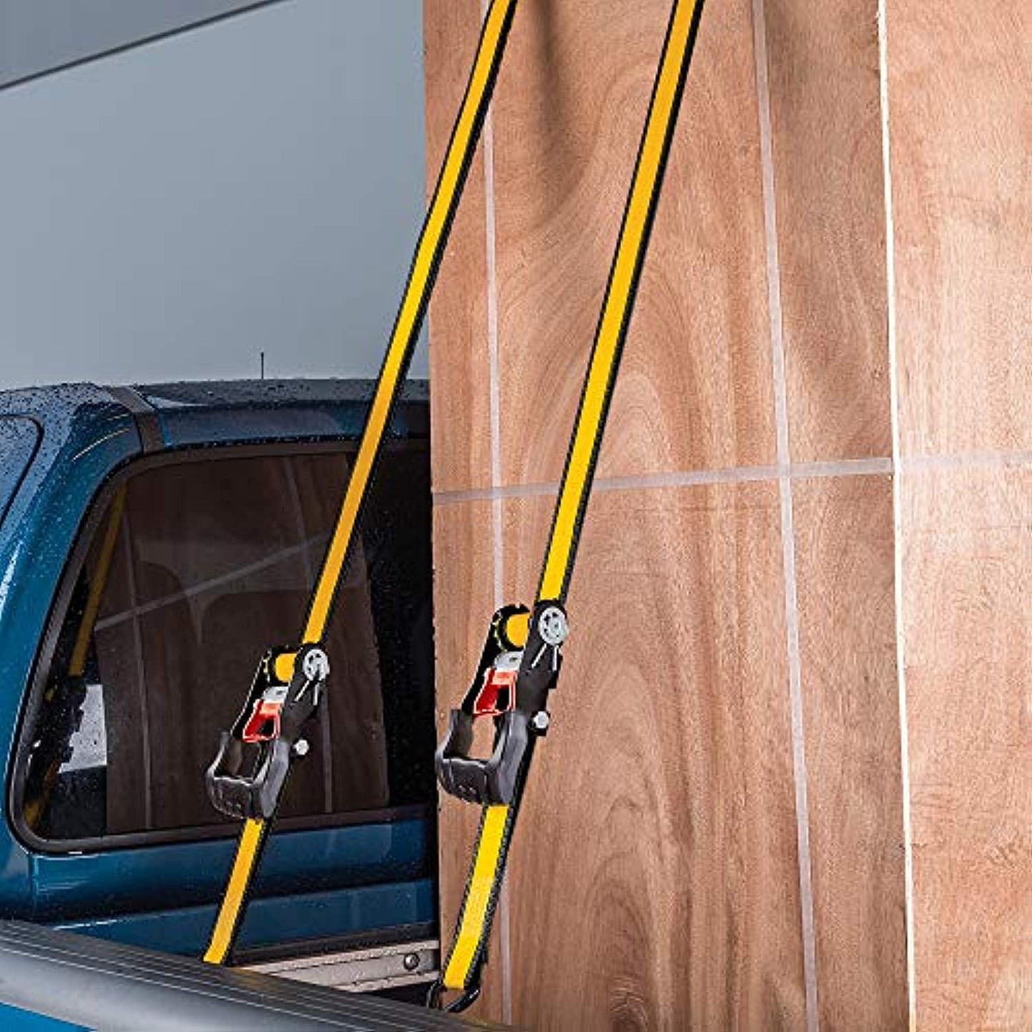 Cat 4 Piece Ratchet Tie Down Set with Soft Hooks - 16 Feet x 1-1/2 Inches (1000/3000) - 980076E