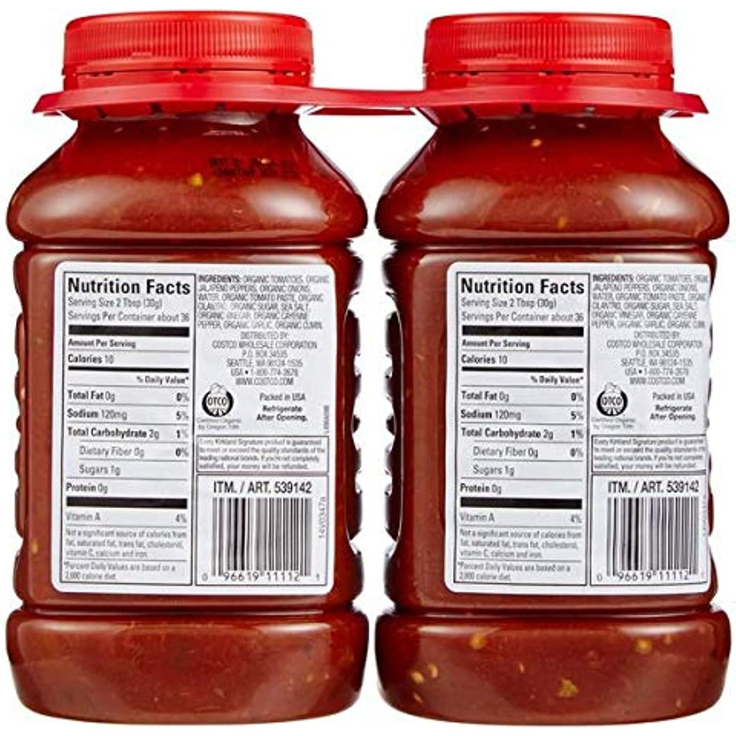Kirkland Signature Expect More Organic Medium Salsa, 2 x 38 oz