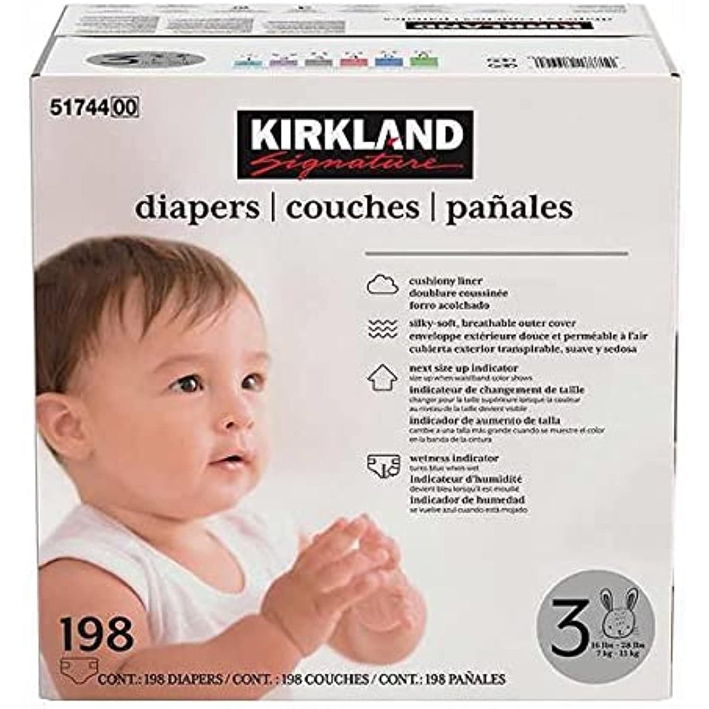 Kirkland Signature Diapers, Size 3 (222-Count)