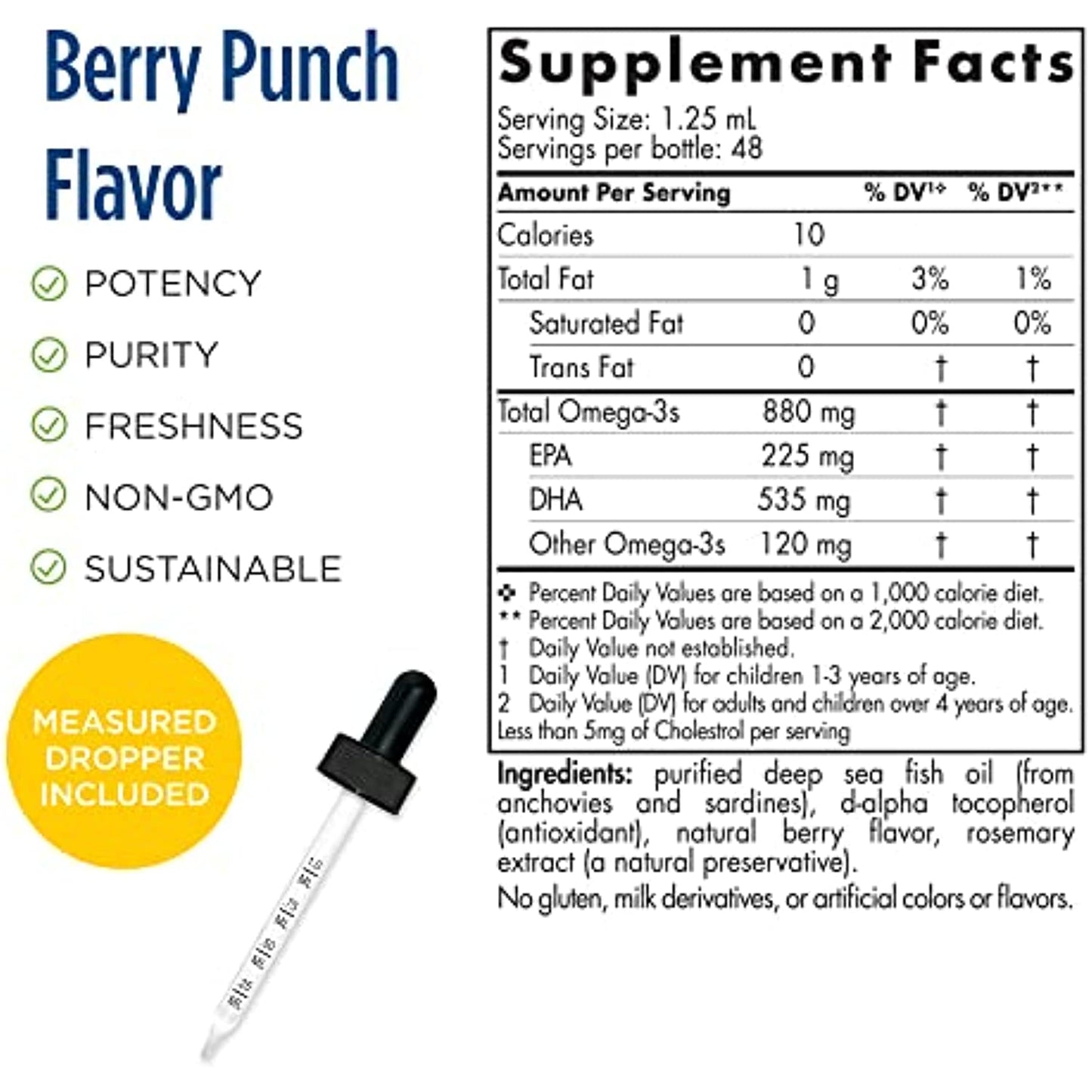 Nordic Naturals Children�s DHA Xtra, Berry Punch - 2 oz for Kids - 880 mg Total Omega-3s with EPA & DHA - Cognitive & Immune Function, Learning, Social Development - Non-GMO - 48 Servings