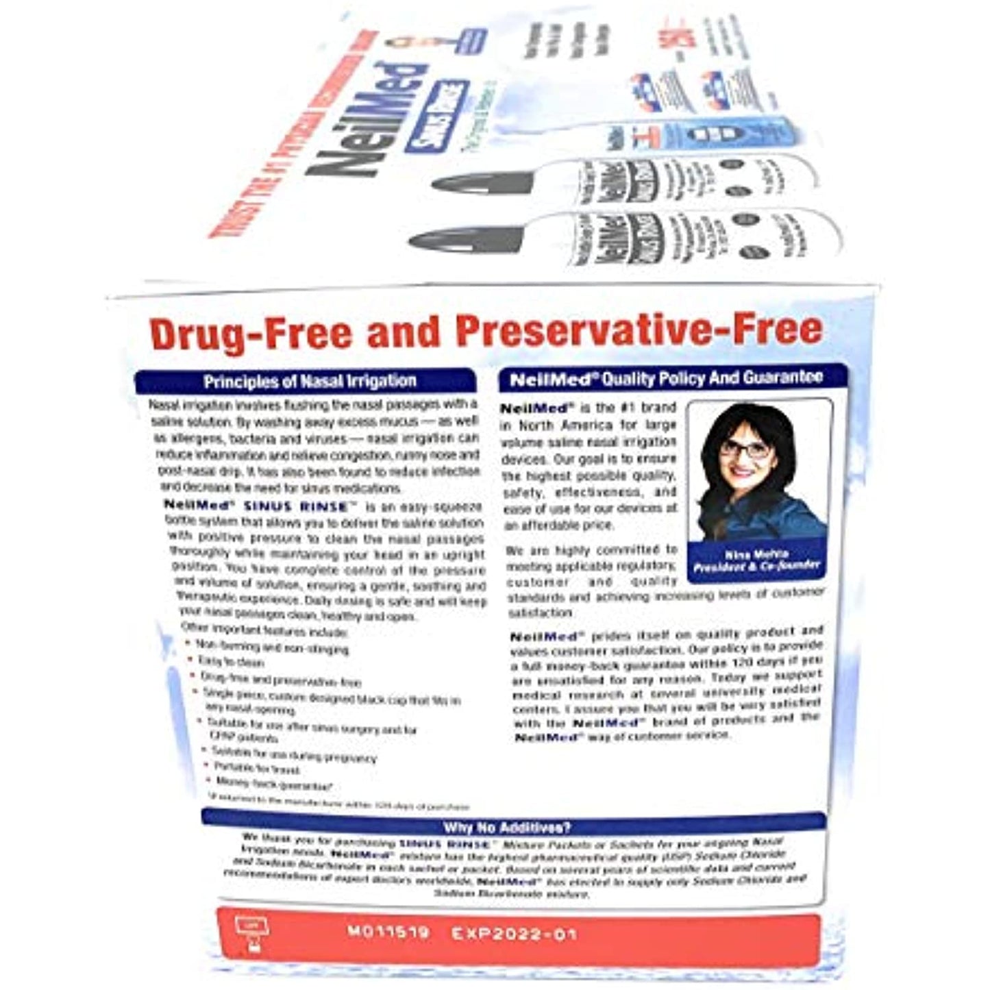 NeilMed Sinus Rinse All Natural Relief Premixed 250 Packets