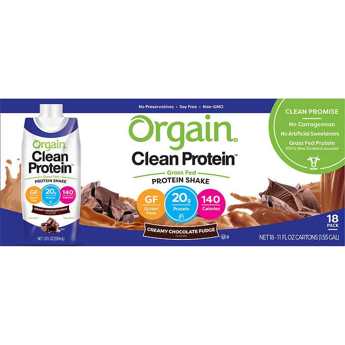 Orgain Clean Protein Shake Chocolate, 198 Fluid Ounce