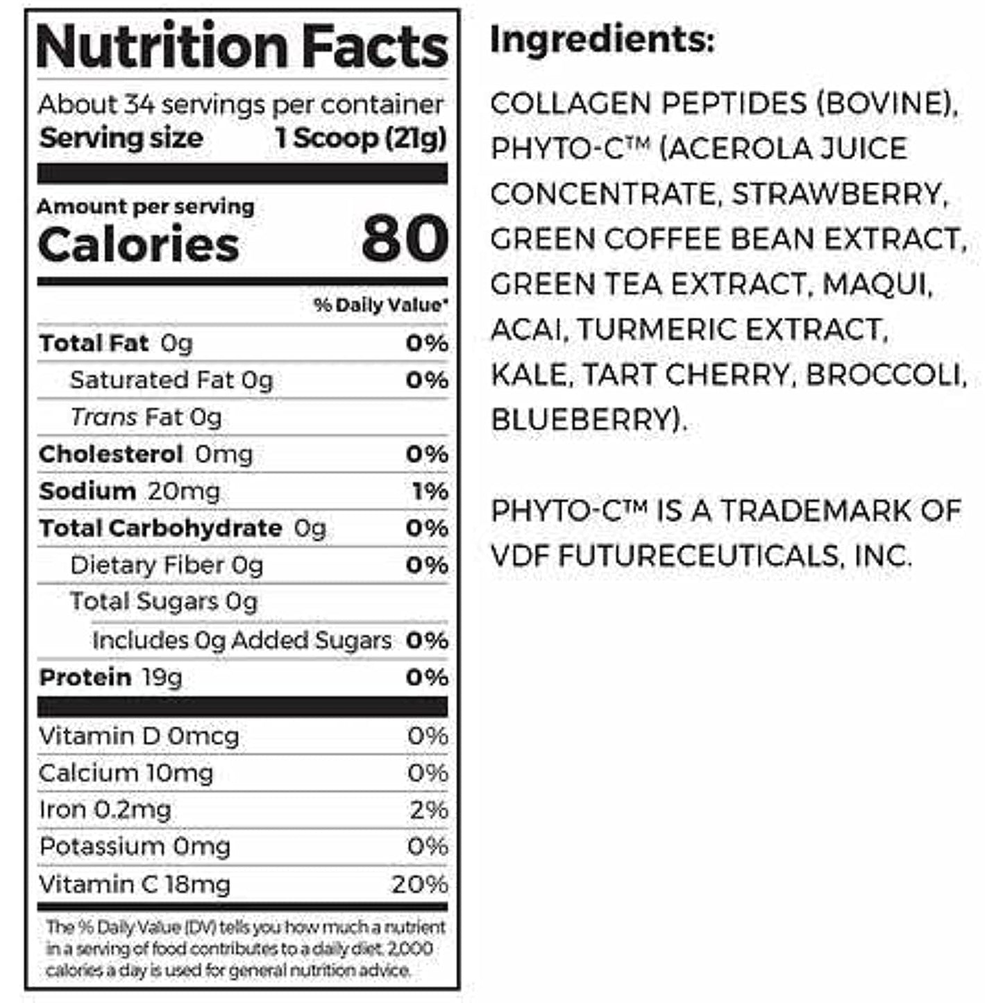 Orgain Collagen +Superfoods with 20 Grams of Grass-Fed Collagen and Vitamin C, Unflavored, 25.6 oz