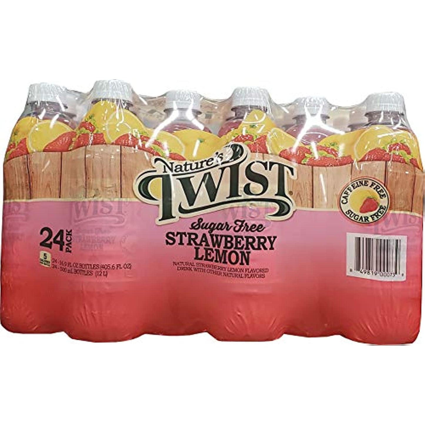 Nature's Twist Nature's Twist Sugar Free Strawberry Lemon (24 Pack/ 16.9 Fl Oz Net Wt 405.6 Fl Oz ), 405.6 fl. oz.
