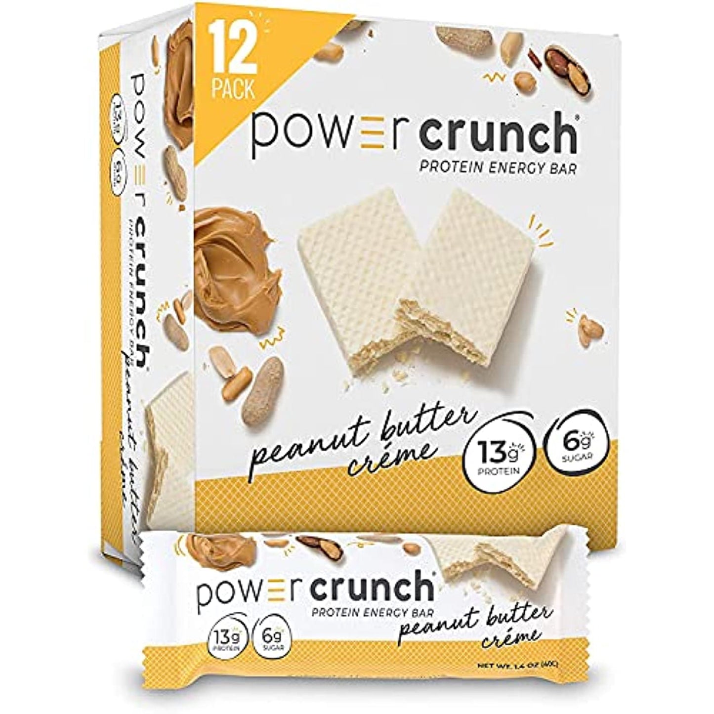Bionutritional Research Group Power Crunch Bar Peanut Butter Creme 12 Bars ( Value Bulk Multi-pack)