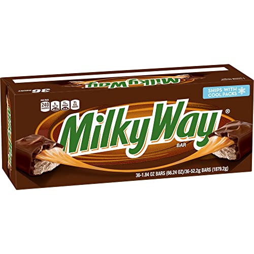 MILKY WAY Candy Milk Chocolate Bars Bulk Pack, Full Size, 1.84 oz Pack of 36)