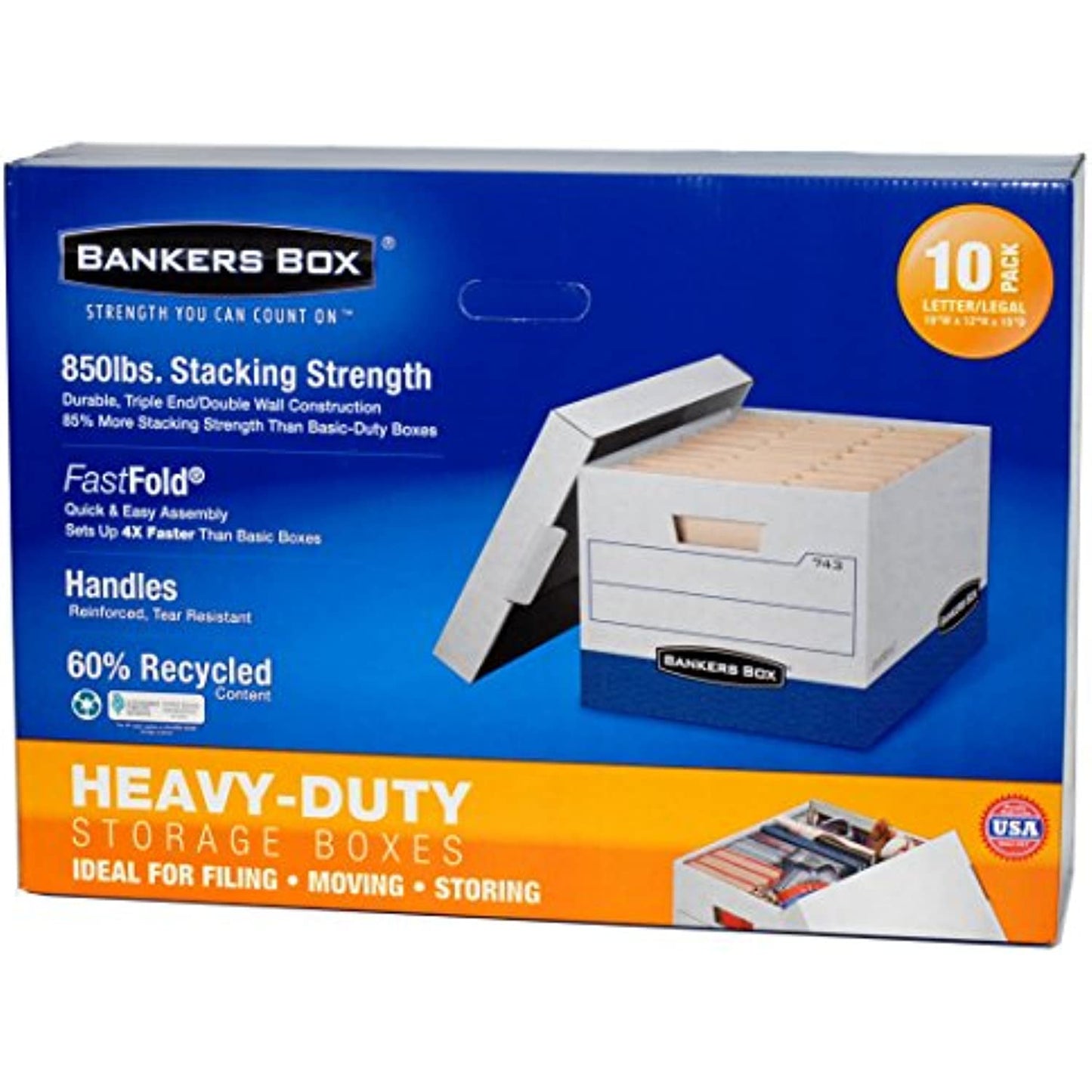 Bankers Box Heavy Duty File Boxes Letter/Legal, 10 Count