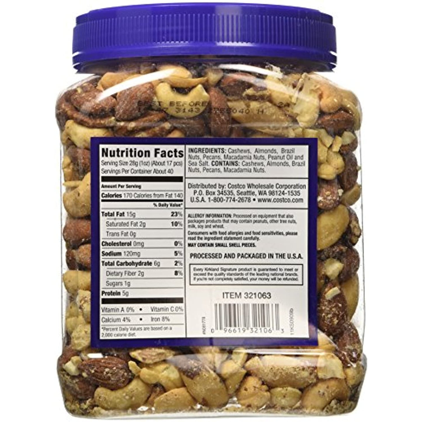 Signature's Kirkland Fancy Mixed Nuts, 40 Ounce