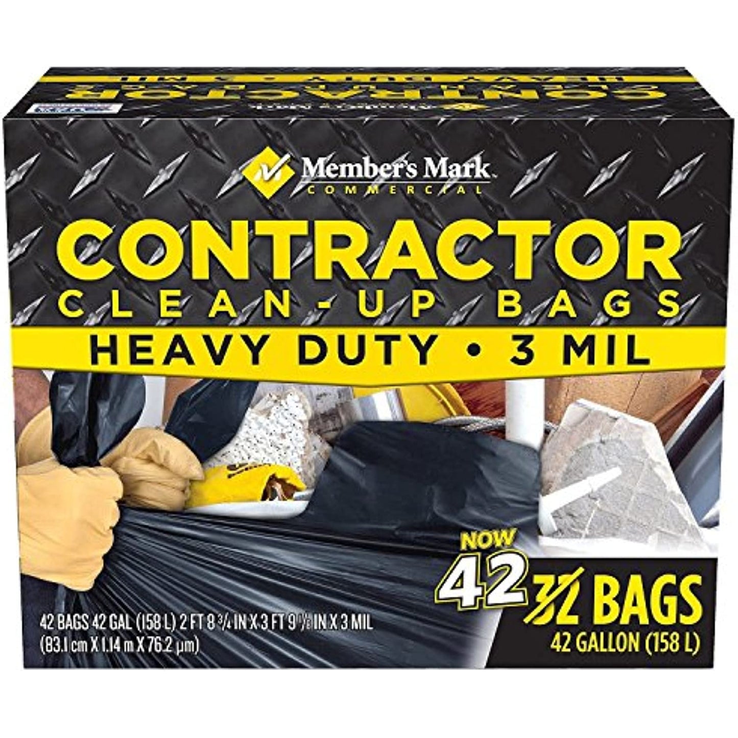 Member's Mark Commercial Contractor Clean-Up Bags (42 gal., 42 ct.) - Trash Bags