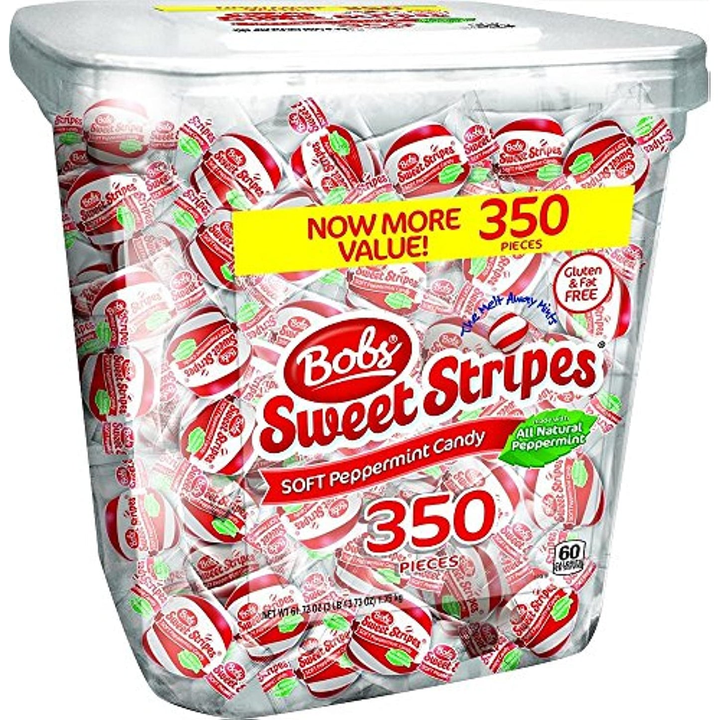 Bobs FRUVXm Sweet Stripes Soft Peppermint Balls, 350 COUNT (2 Pack)