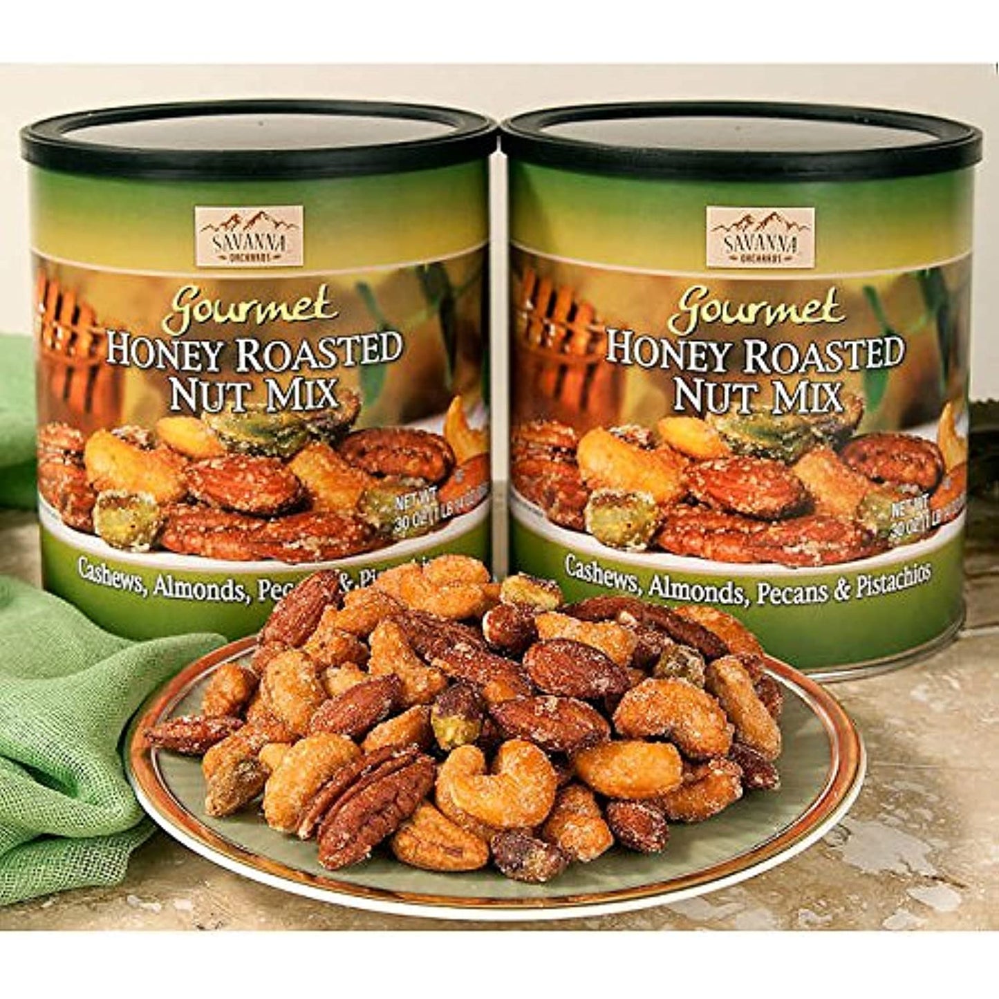 Savanna Orchards Honey Roasted Nut & Pistachios 30 oz, 2-count