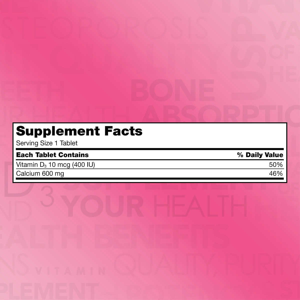 Kirkland Signature, Calcium 600 mg + D3 500 Count VyqpH (Pack of 3)