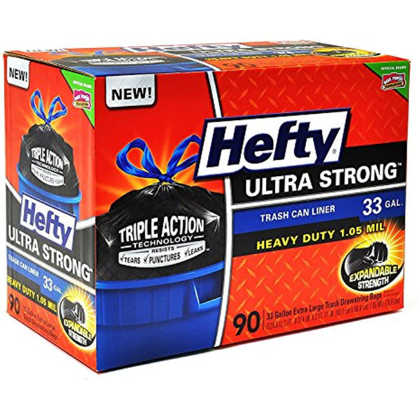 Hefty Ultra Stong 33 Gallon Trash Bags (90 ct.) - Trash Bags