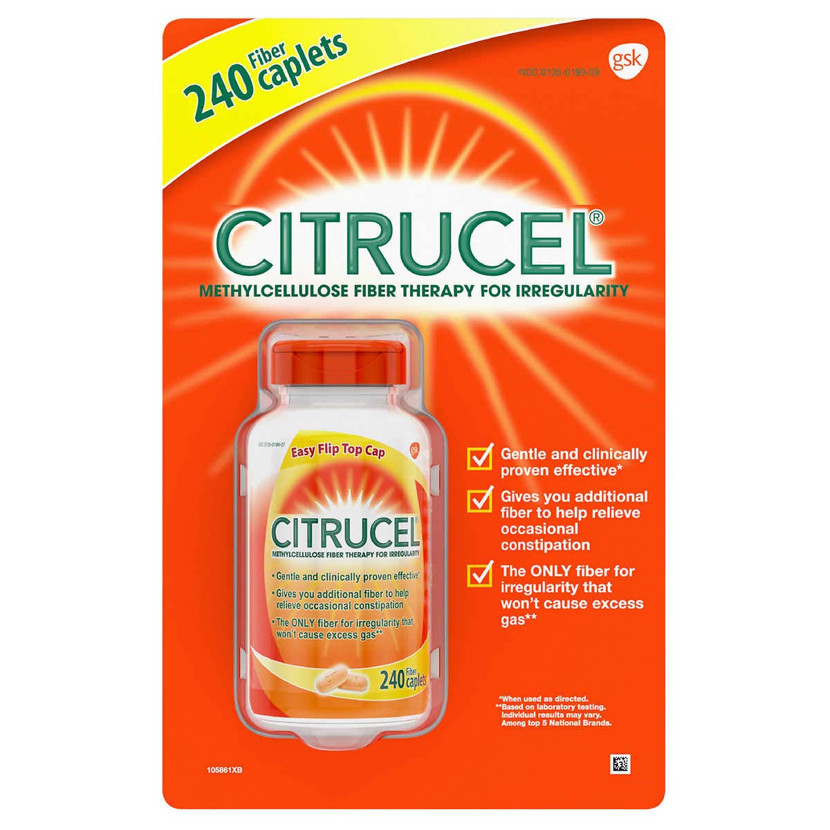 Citrucel Fiber Therapy for Regularity 500 mg, 480 Caplets