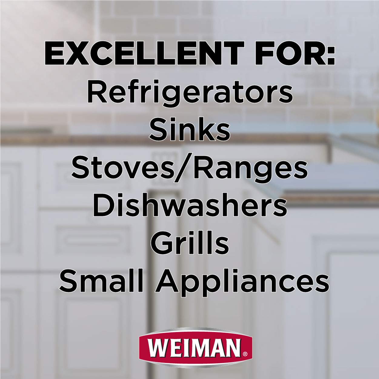 Weiman Stainless Steel Cleaner and Polish - 17 Ounce (6 Pack) - Protects Appliances from Fingerprints and Leaves a Streak-less Shine for Refrigerator Dishwasher Oven Grill