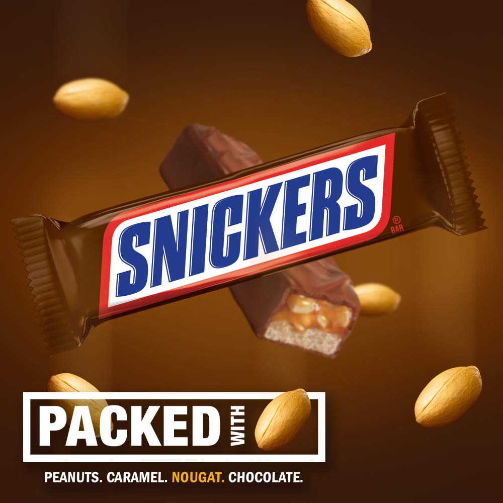 SNICKERS Full Size Bulk Milk Chocolate Candy Bars, 1.86 Ounce (Pack of 48)