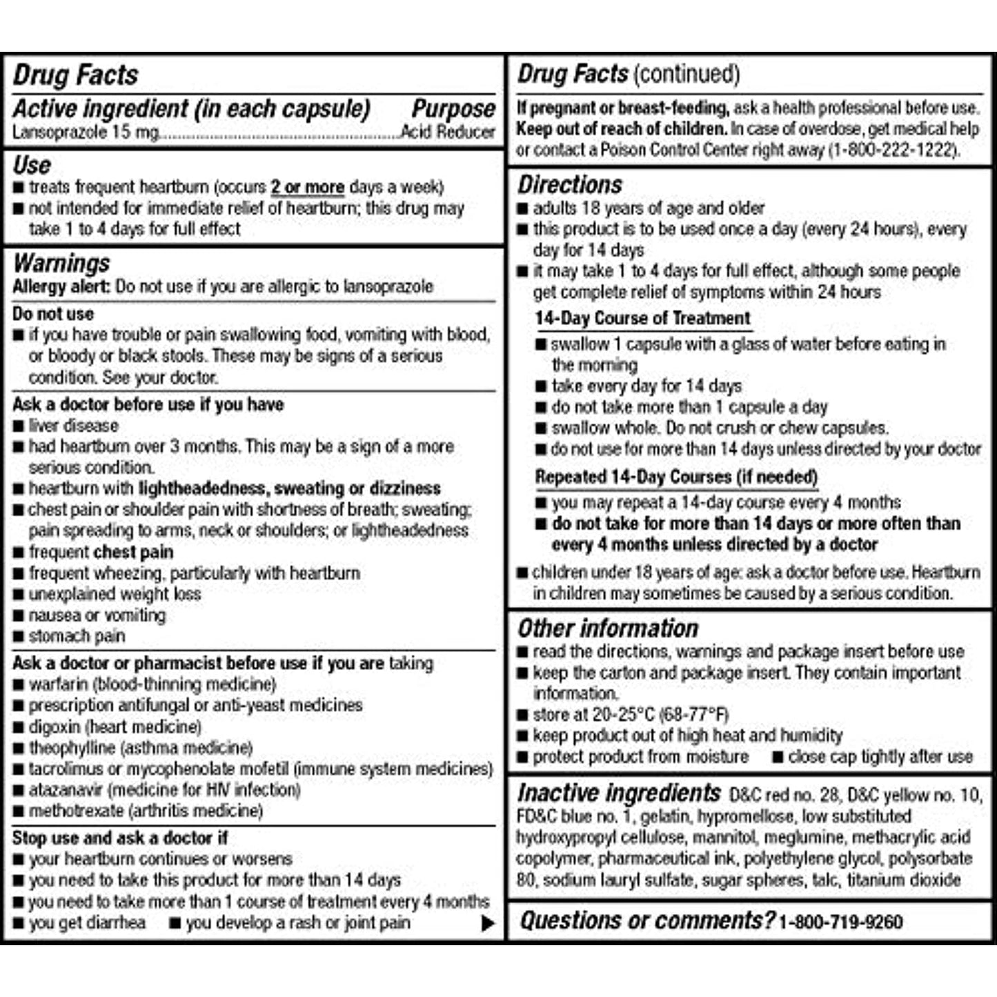 Compare to Prevacid 24 HR active Ingredient - Kirkland Signature Lansoprazole 3 Pack