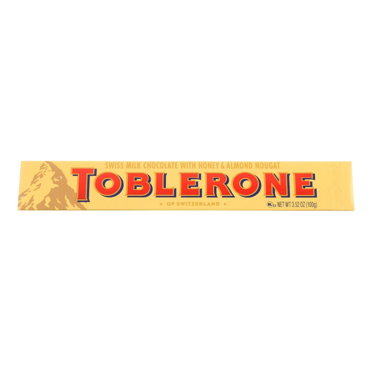 Toblerone Swiss Milk Chocolate Bar with Honey and Almond Nougat, 3.52 Ounce - 20 per case.