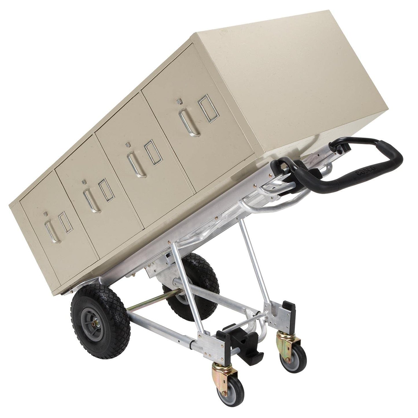 Jumbo 3-in-1 Multi Aluminium Sack Truck up to 450 kg Heavy Duty Transport Trolley Large Wheels Ergonomic Handle Transport Hand Truck Cosco Stacking Trolley Multifunctional