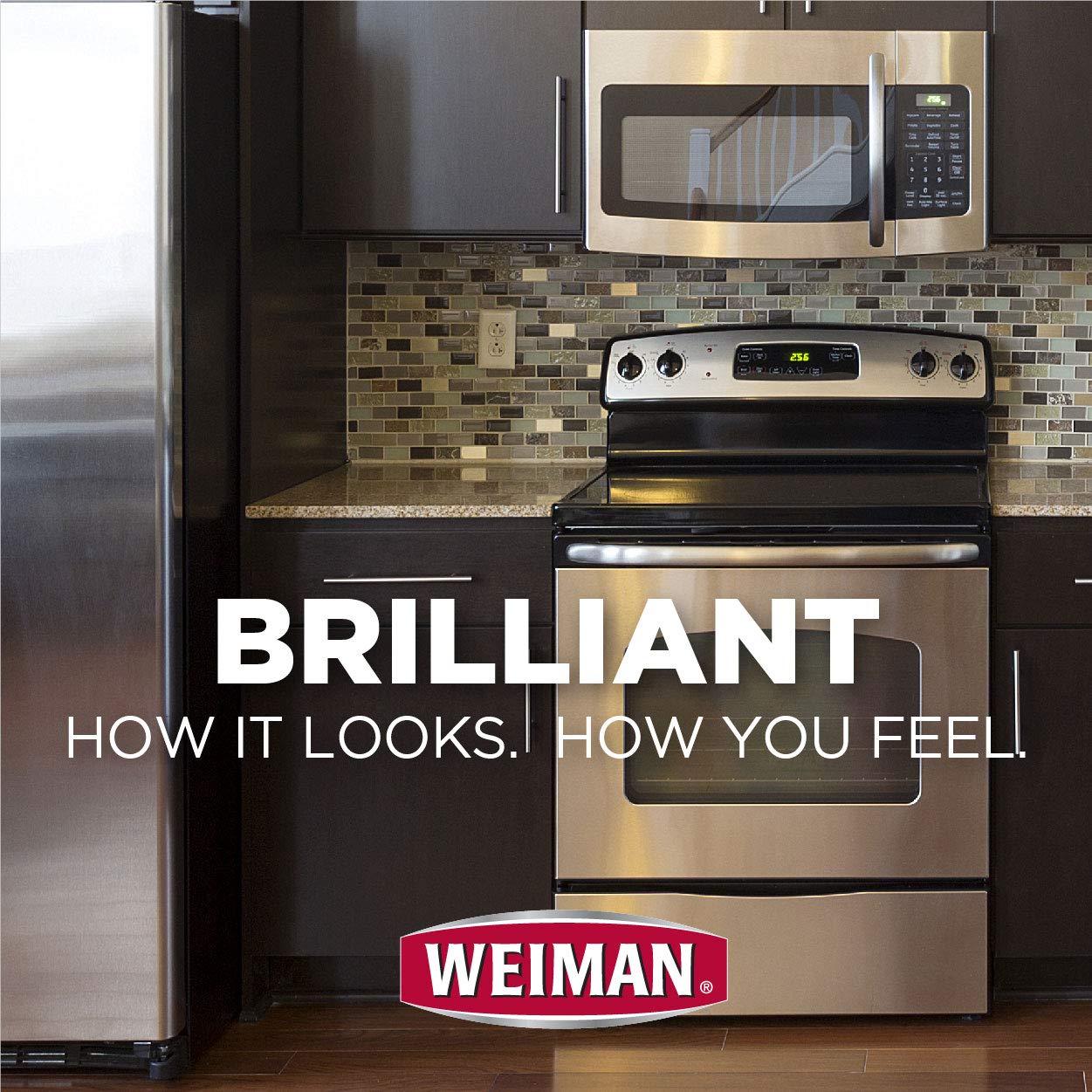 Weiman Stainless Steel Cleaner and Polish - 17 Ounce (6 Pack) - Protects Appliances from Fingerprints and Leaves a Streak-less Shine for Refrigerator Dishwasher Oven Grill