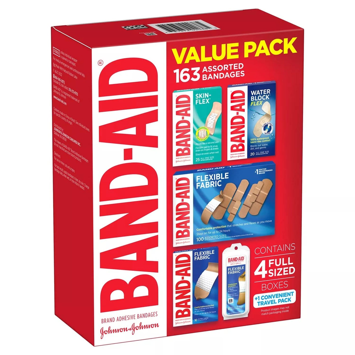Band-Aid Brand Variety Pack Adhesive Bandages (163 ct.)