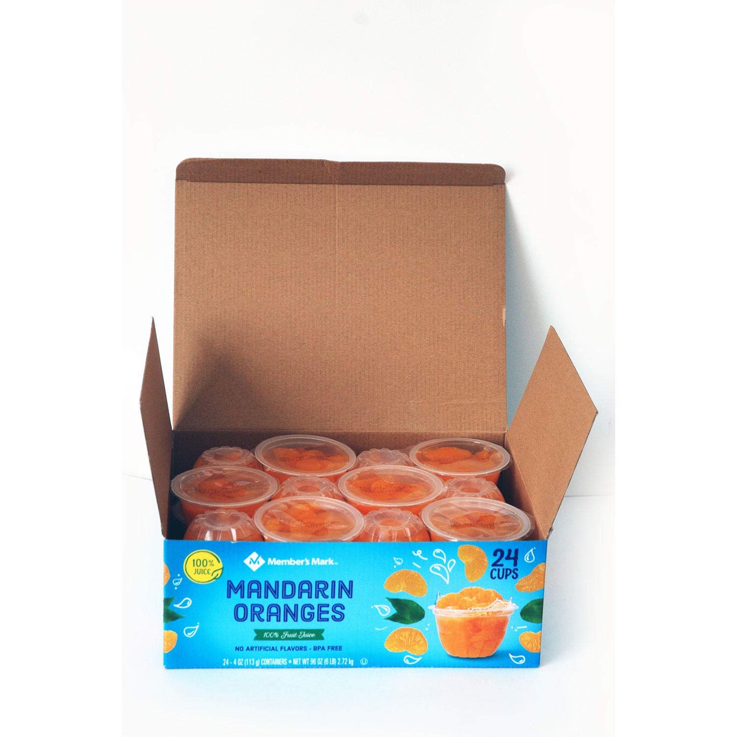 2 Pack Mandarin Oranges in Fruit Juice, 4 Ounce Cups (24 Count Per Pack)