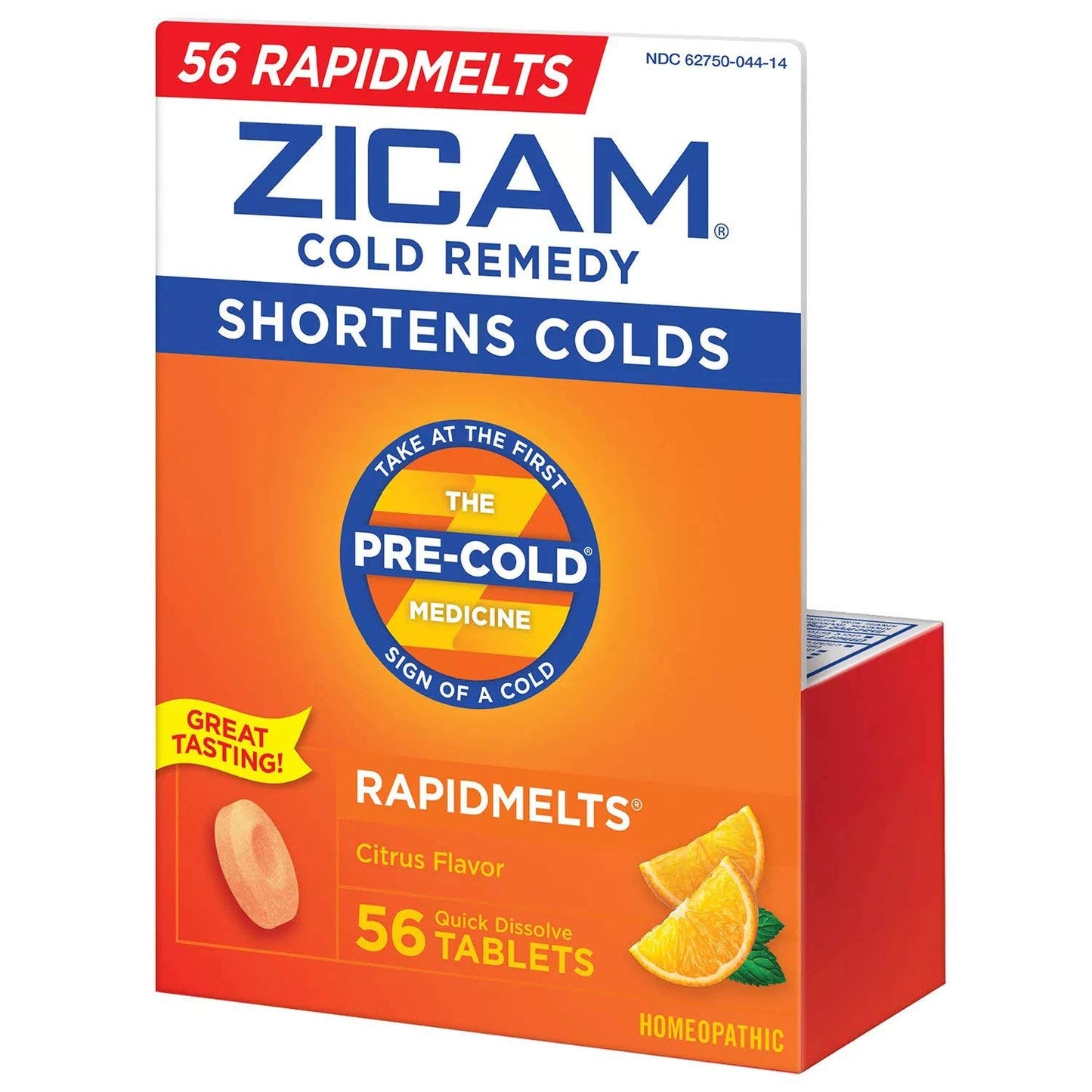 Zicam Zinc Cold Remedy RapidMelts Quick-Dissolve Tablets Citrus Flavor 56ct