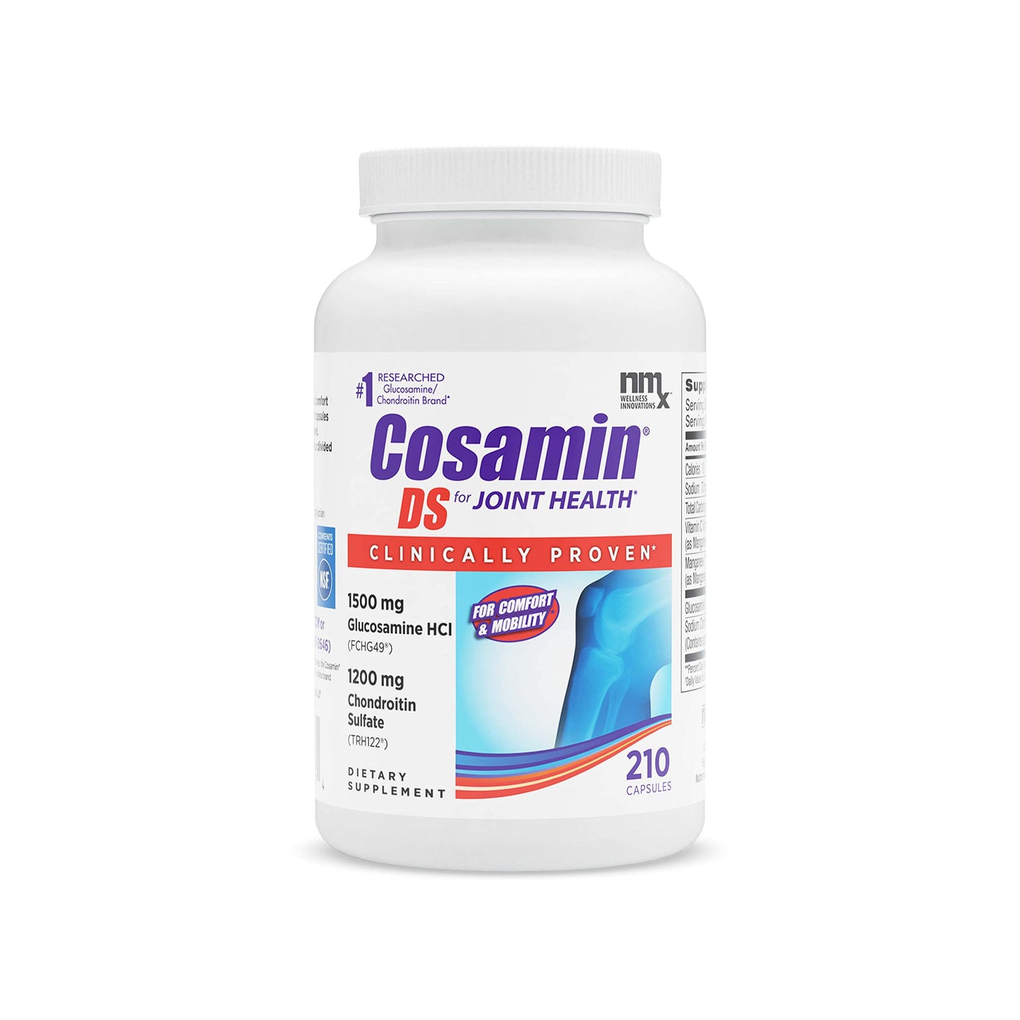 Cosamin DS Nutramax Joint Health Supplement with Glucosamine & Chondroitin for Men�s & Women's Joint Health, 210 Capsules