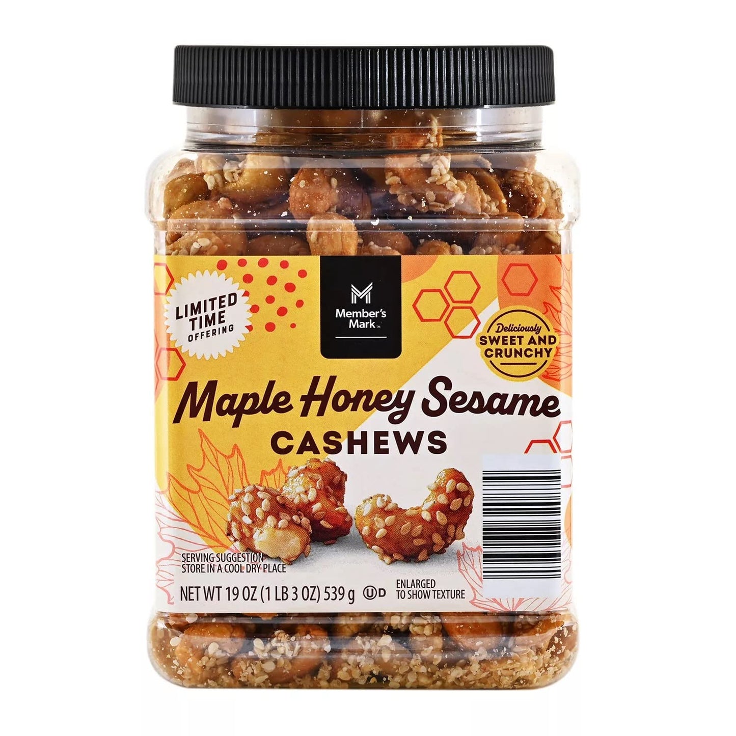Member's Mark Maple Honey Sesame Cashews (19 Ounce), 1 Count