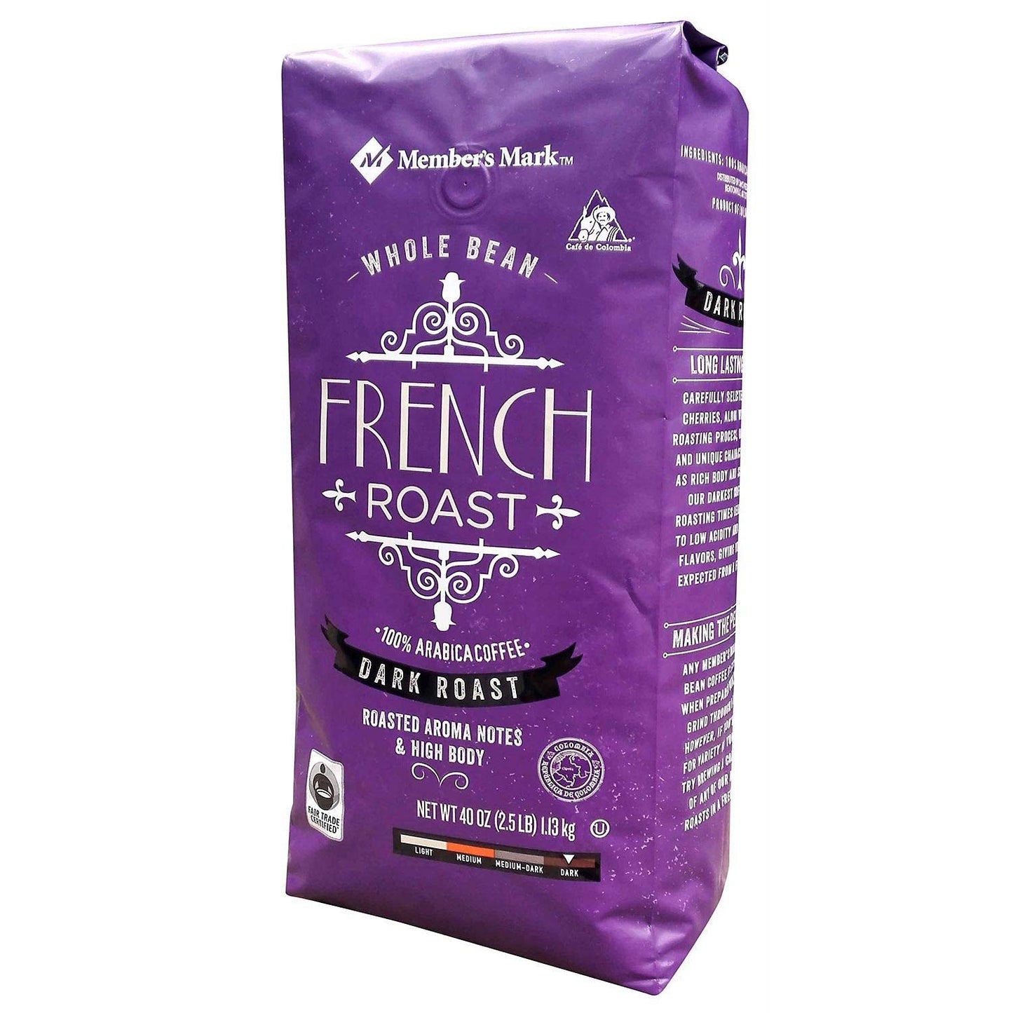 Member's Mark Fair Trade Certified French Roast Coffee, Whole Bean (40 oz.)