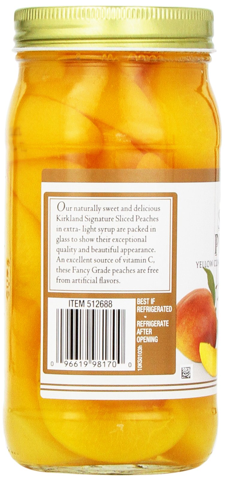 Kirkland Sliced Peaches, 24 Ounce (Pack of 4)