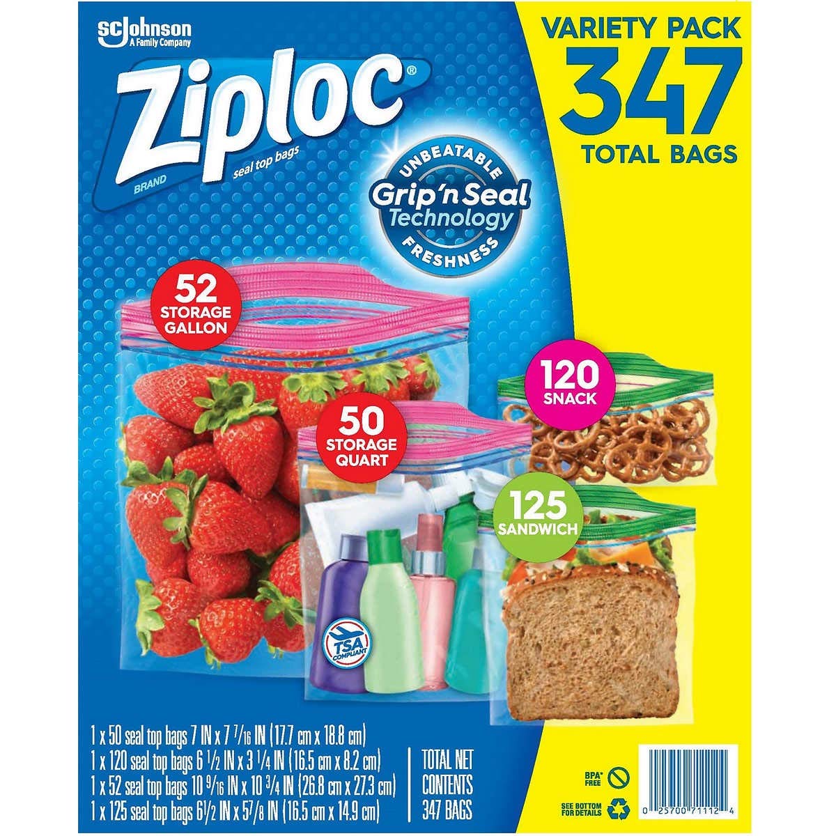 Ziploc Storage Bags, Gallon - SANE - Sewing and Housewares