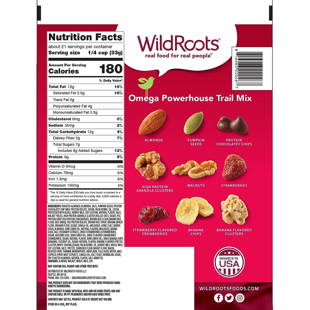 Wildroots Omega Powerhouse trail Mix 24oz
