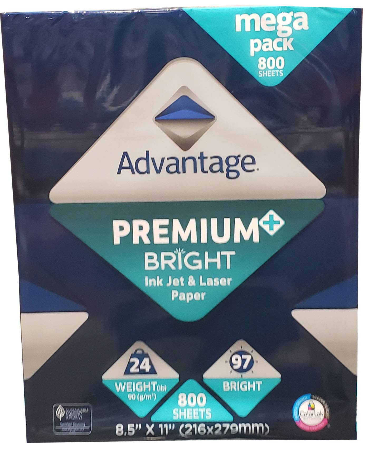 Advantage Multi Purpose Premium Bright Ink Jet & laser Paper 8.5'' X 11" (Netcount 800 Sheets),, 800Count ()