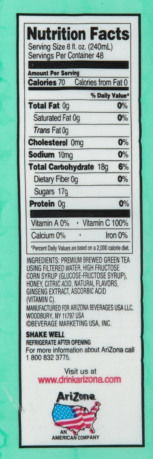 Arizona Green Tea, 24 Pound