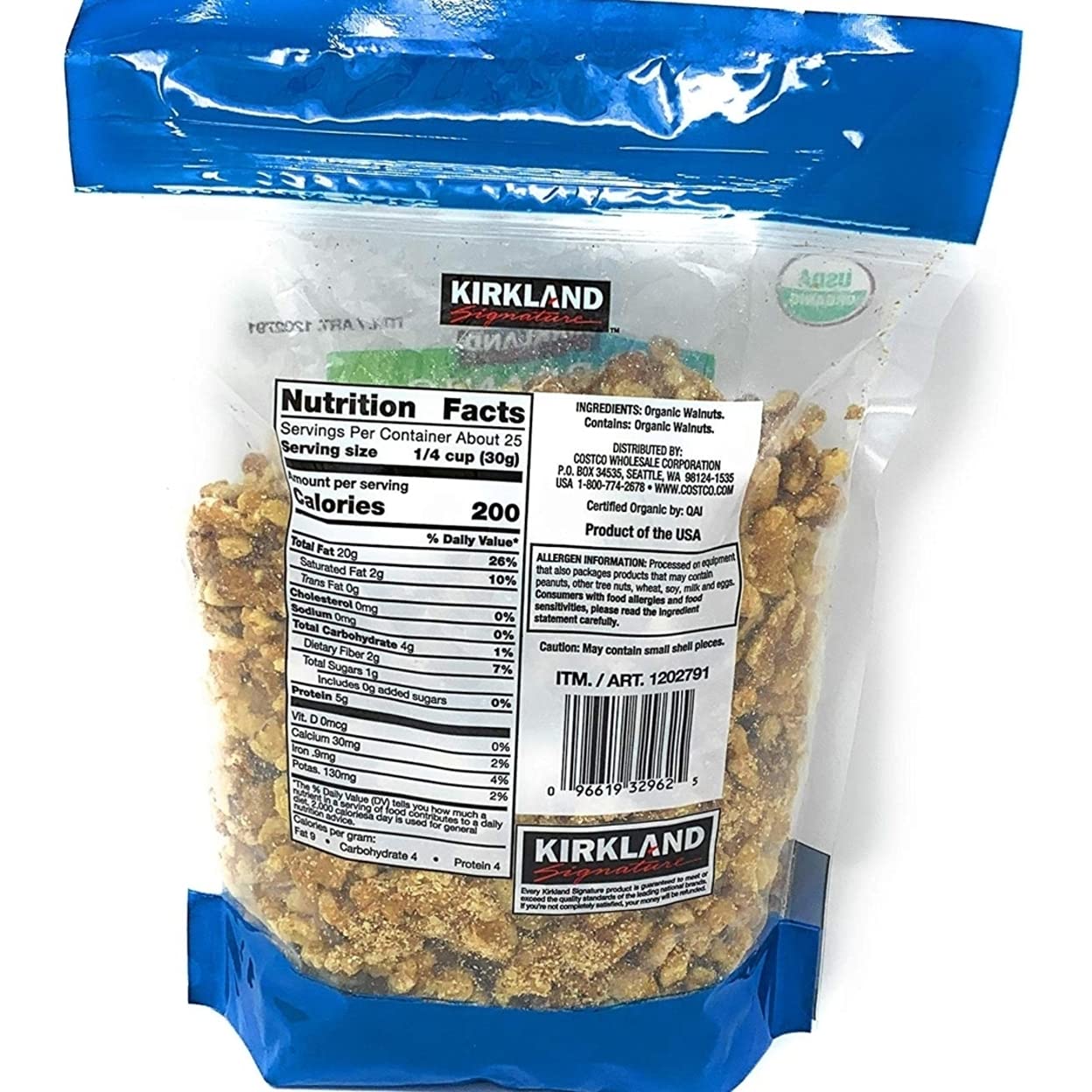 Kirkland Organic Walnuts - 1.7lb