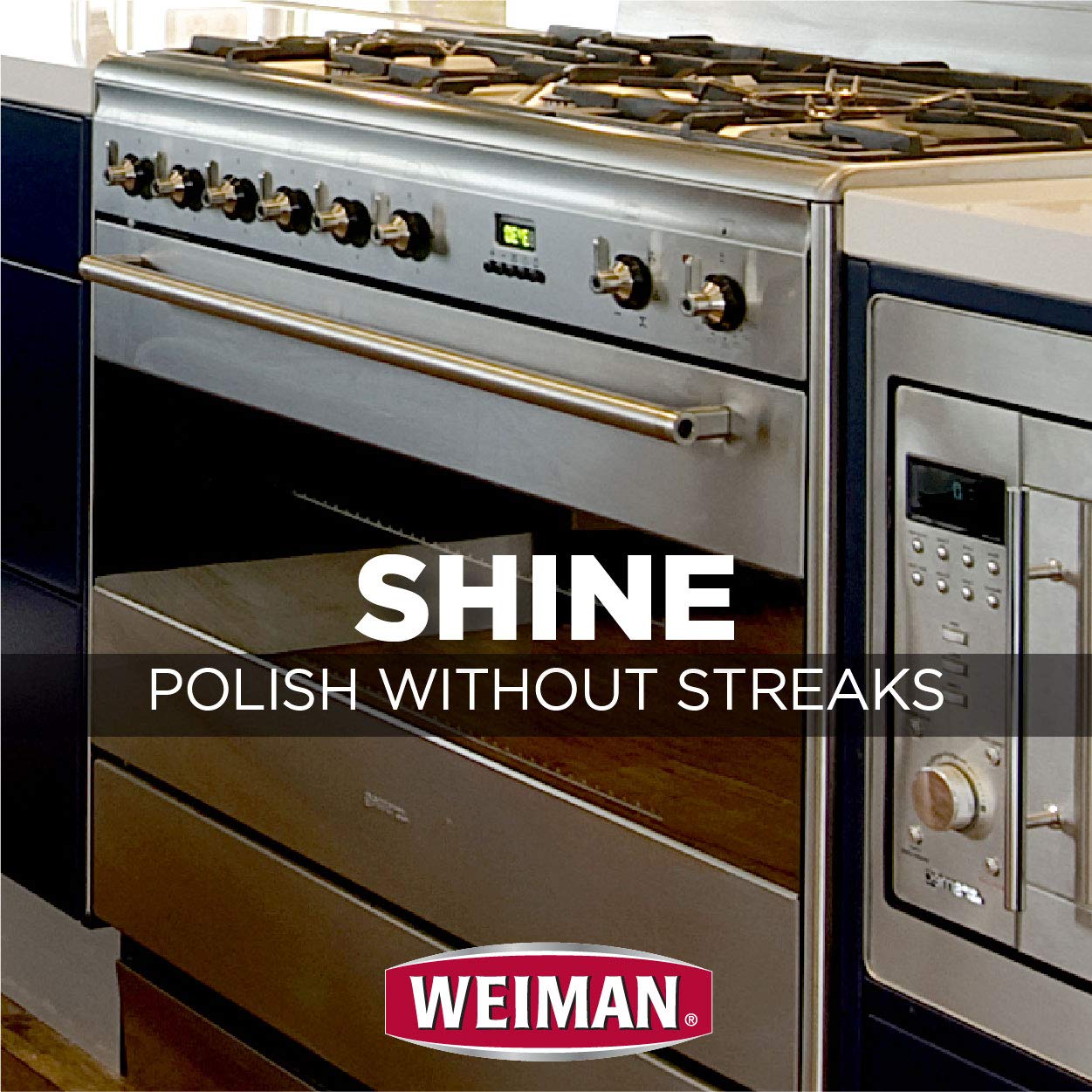 Weiman Stainless Steel Cleaner and Polish - 17 Ounce (6 Pack) - Protects Appliances from Fingerprints and Leaves a Streak-less Shine for Refrigerator Dishwasher Oven Grill