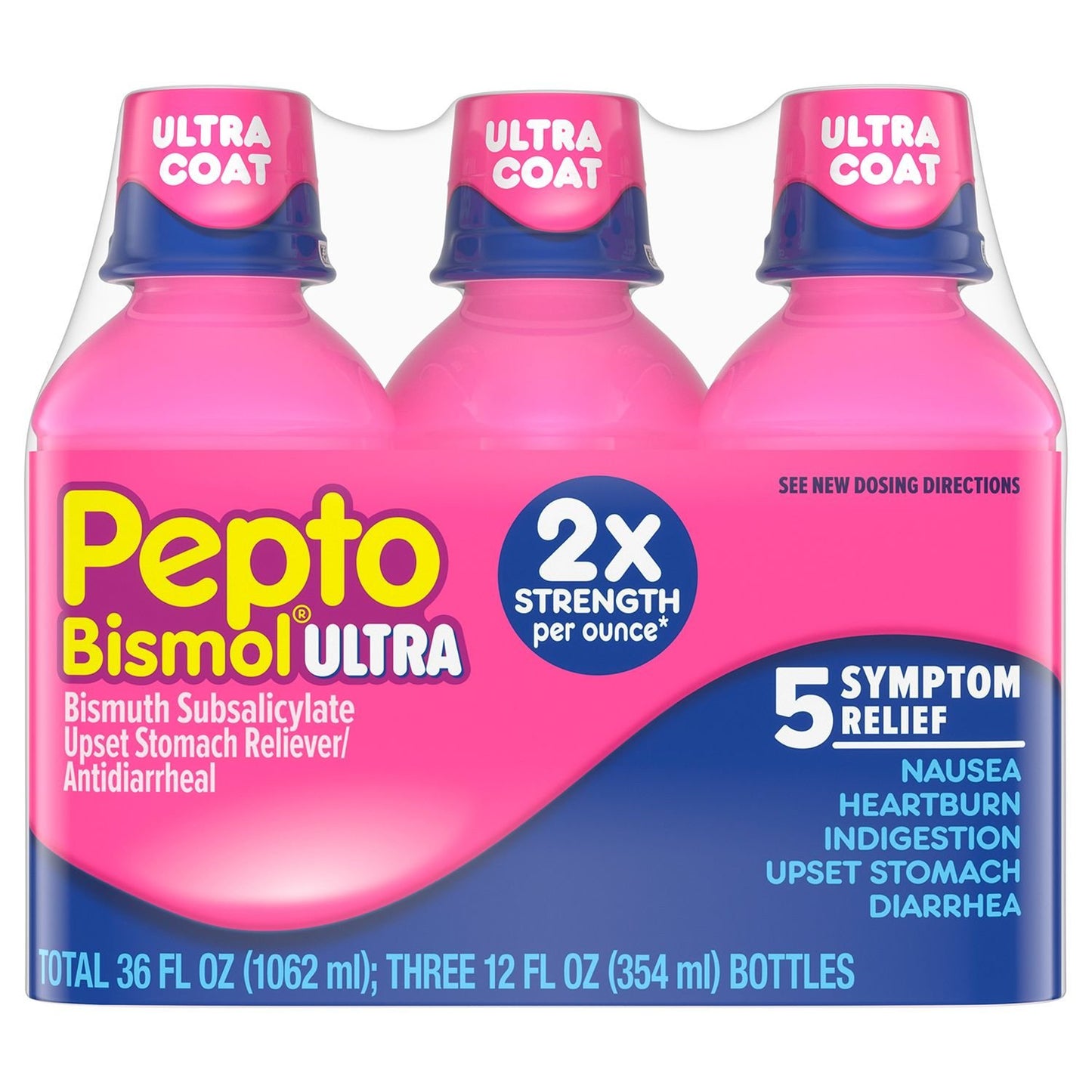 Pepto Bismol Ultra Strength, Original Flavor, Triple Pack 36 oz. each. (pack of 2) A1