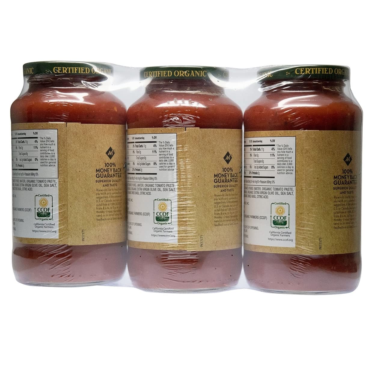 Member's Mark Organic Marinara Sauce (24 Ounce ea., 3 Pack)