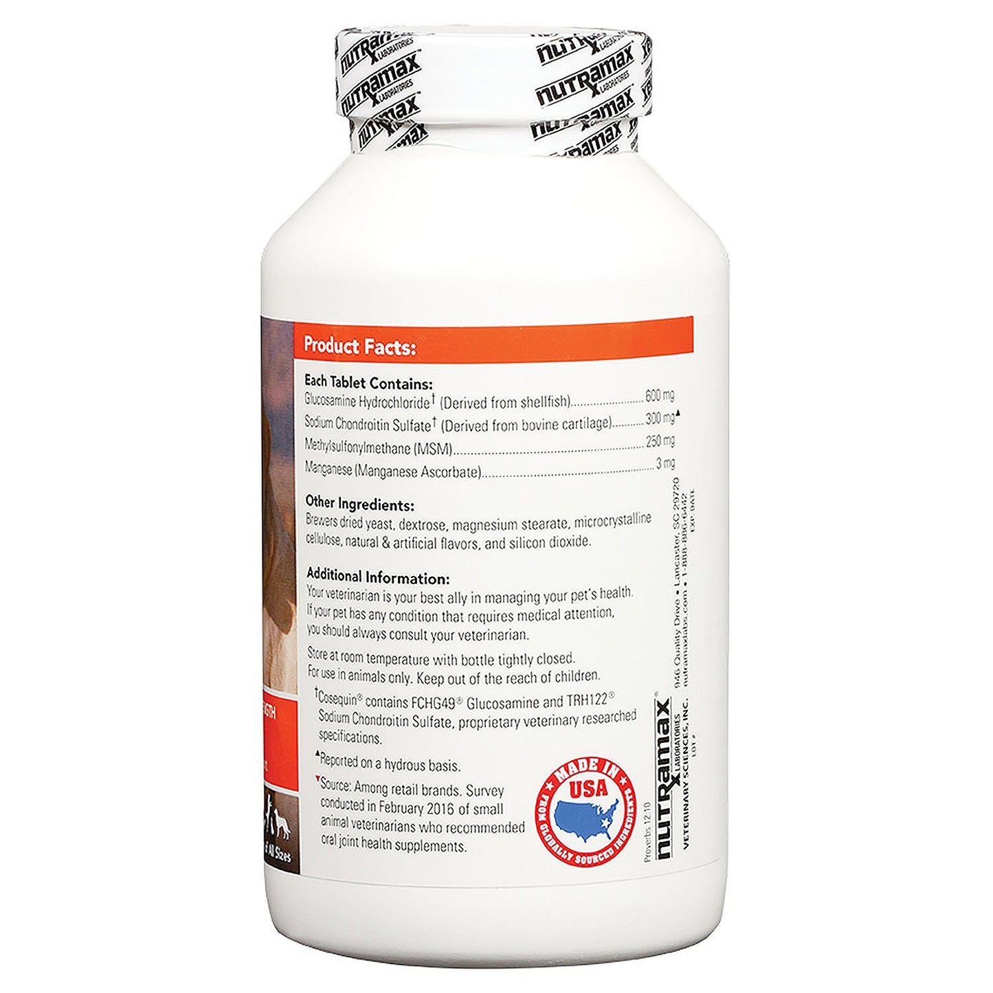 Cosequin DS Plus MSM 360 Count Joint Health Supplement for Dogs Twin Pack (2 x 180 Tablets) Chewable Tablets