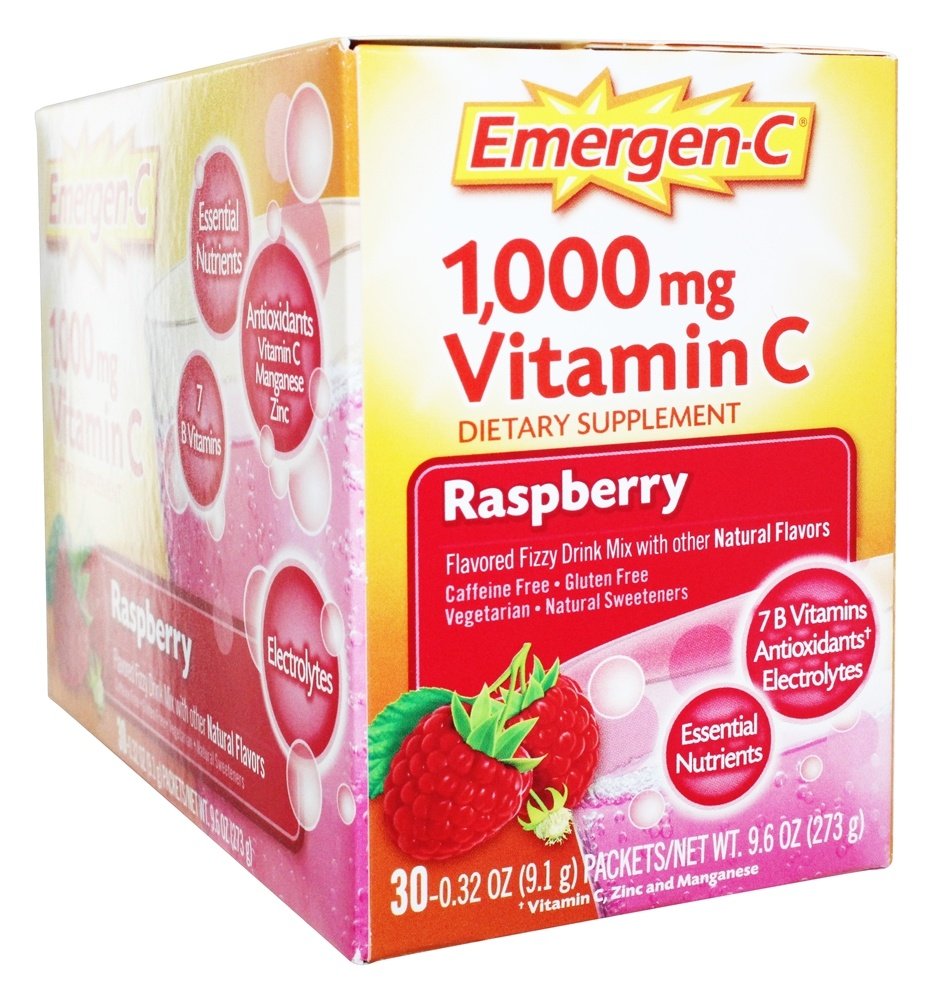Alacer - Emergen-C Vitamin C Energy Booster Raspberry 1000 mg. - 30 Packet(s)