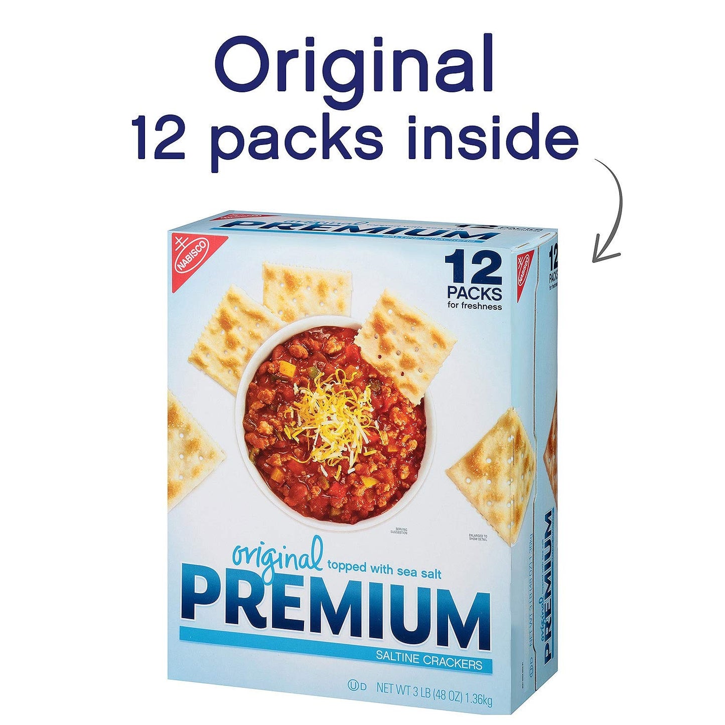 An Item of Nabisco Original Premium Saltine Crackers (48 oz.) - Pack of 2 - Bulk Disc