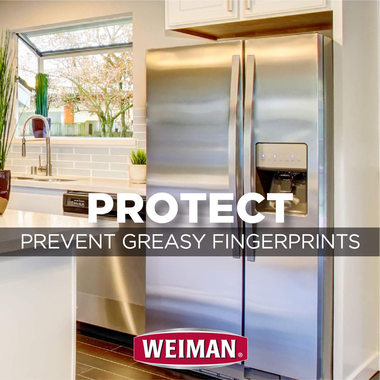 Weiman Stainless Steel Cleaner and Polish - 17 Ounce (6 Pack) - Protects Appliances from Fingerprints and Leaves a Streak-less Shine for Refrigerator Dishwasher Oven Grill