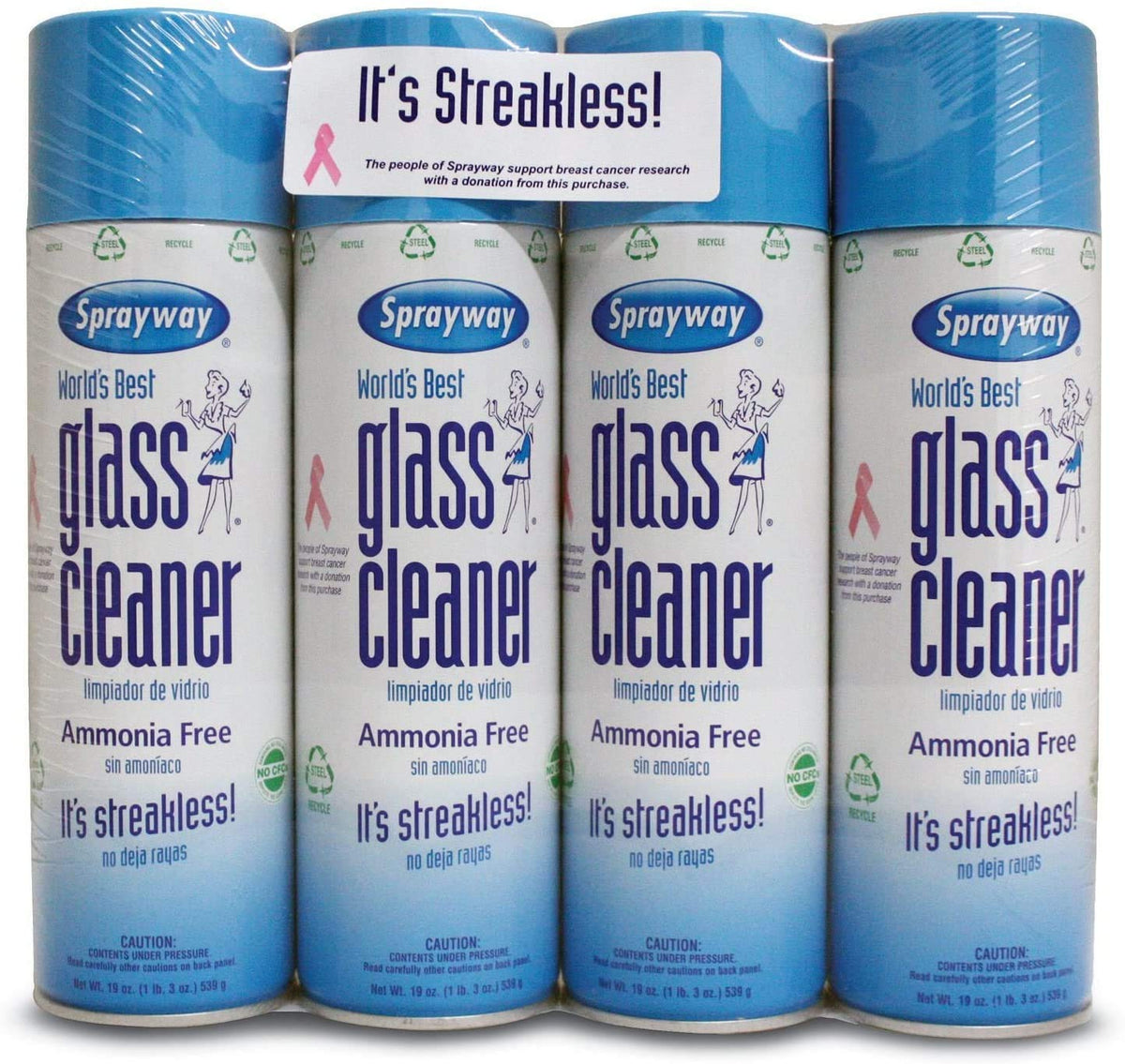 Sprayway Glass Cleaner Aerosol Spray, 19 oz (19 oz)