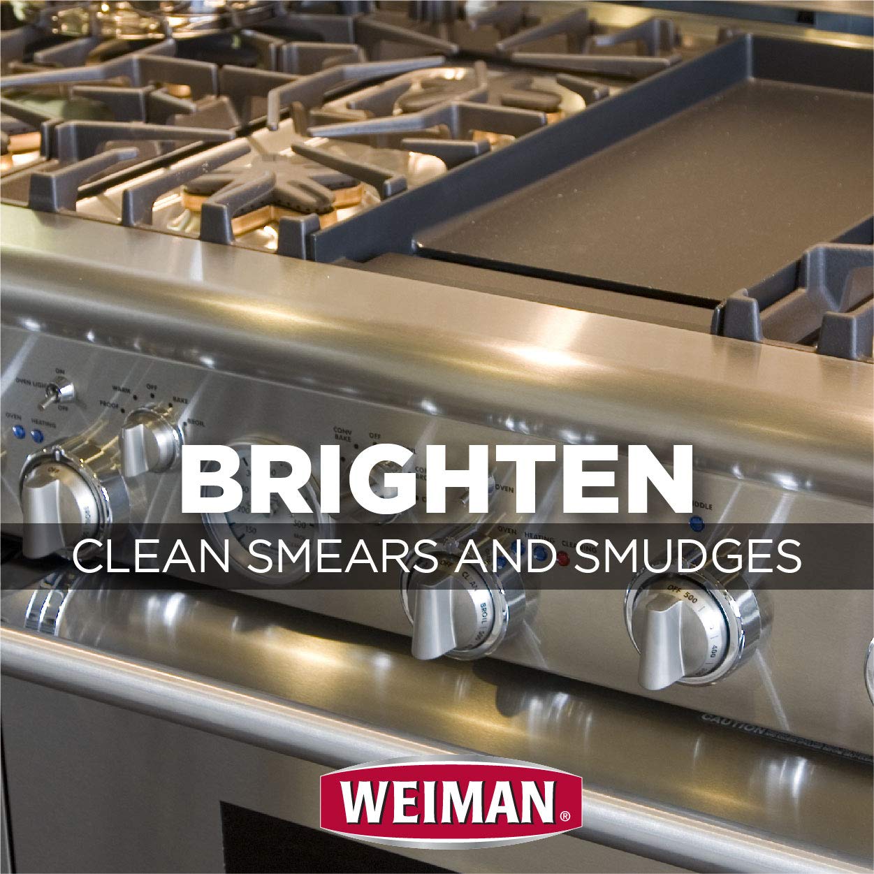 Weiman Stainless Steel Cleaner and Polish - 17 Ounce (6 Pack) - Protects Appliances from Fingerprints and Leaves a Streak-less Shine for Refrigerator Dishwasher Oven Grill