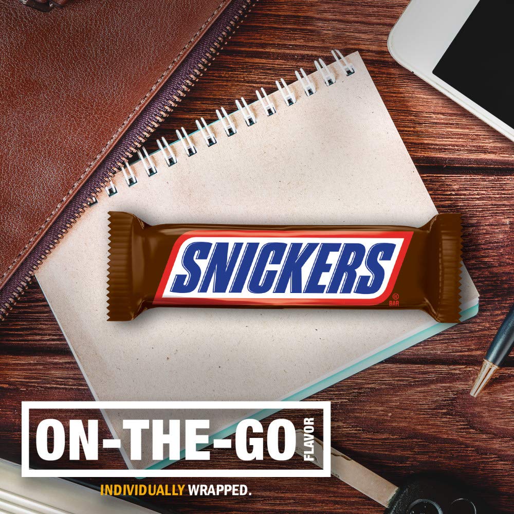 SNICKERS Full Size Bulk Milk Chocolate Candy Bars, 1.86 Ounce (Pack of 48)