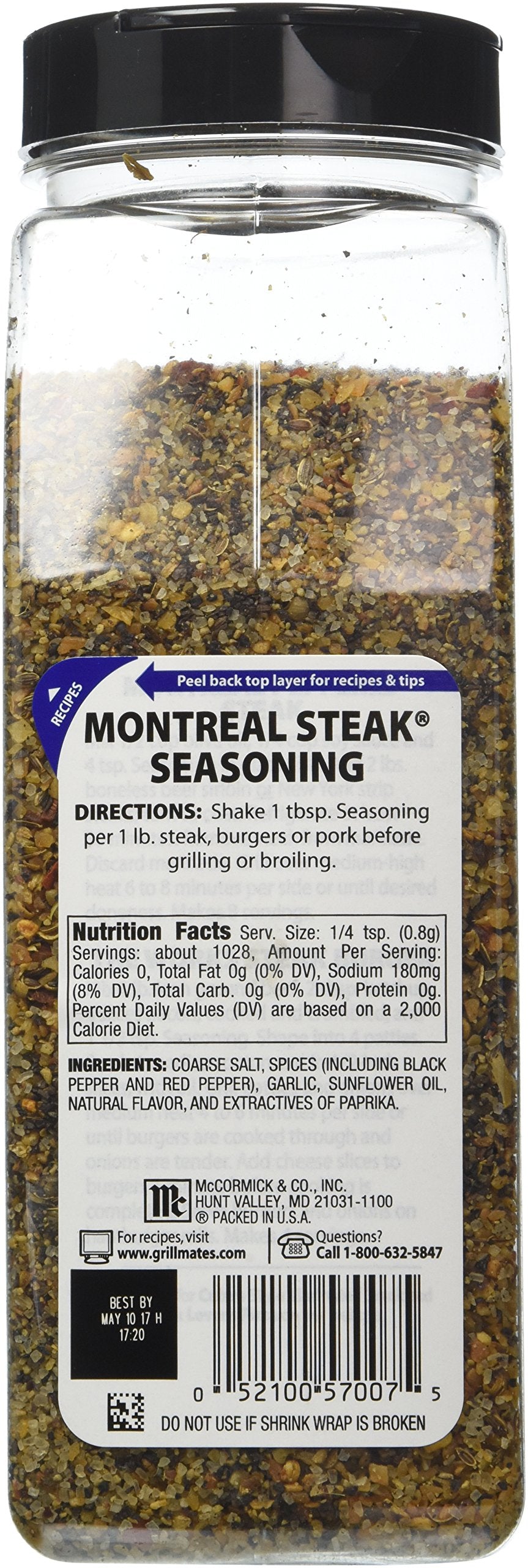 McCormick Montreal Steak Seasoning, 29-Ounce Units (Pack of 2)