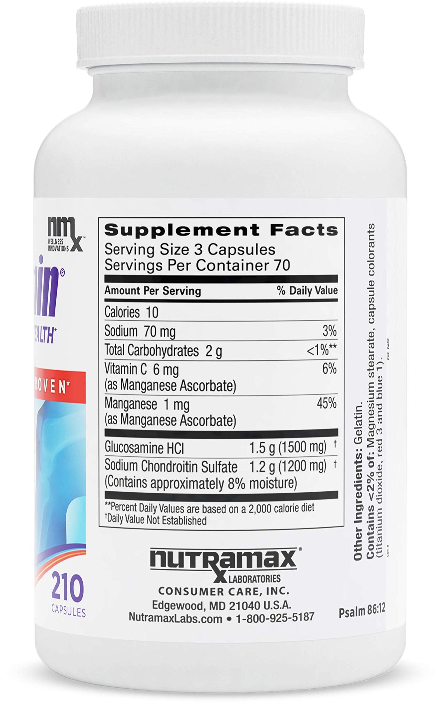 Cosamin DS Nutramax Joint Health Supplement with Glucosamine & Chondroitin for Men�s & Women's Joint Health, 210 Capsules