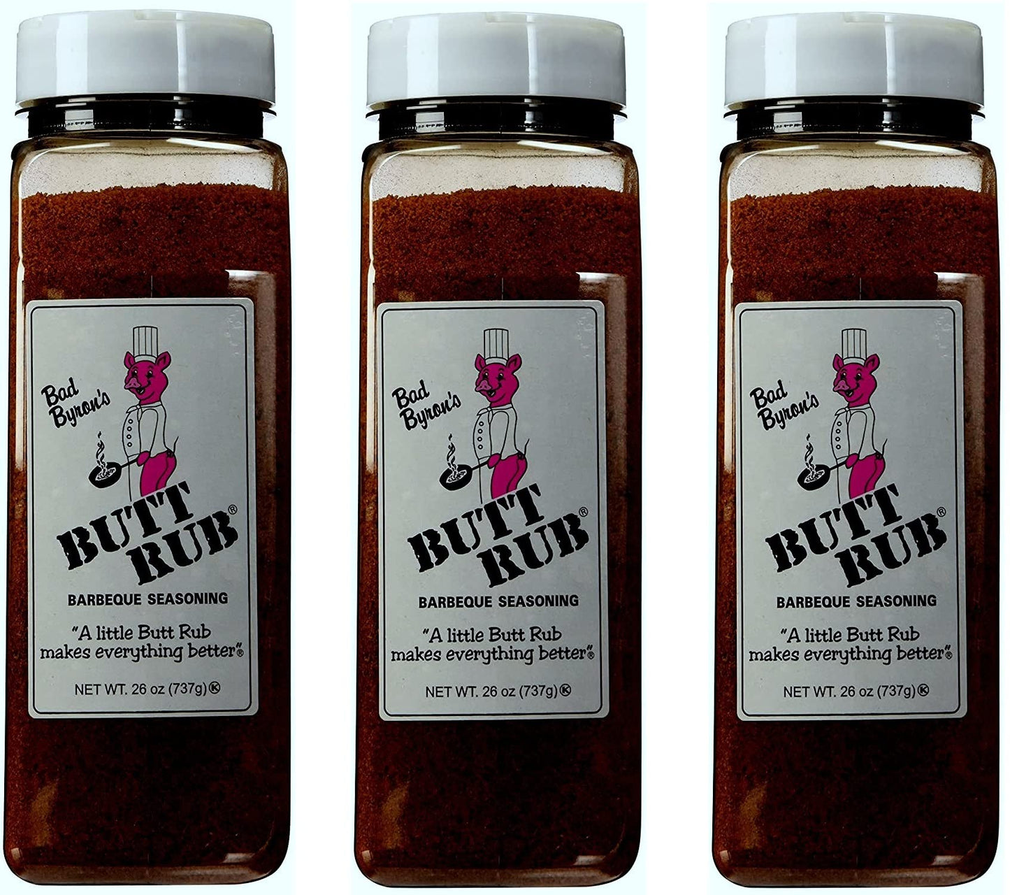 Bad Byron's BUTT RUB Barbecue Seasoning, 26oz. (Pack of 3)