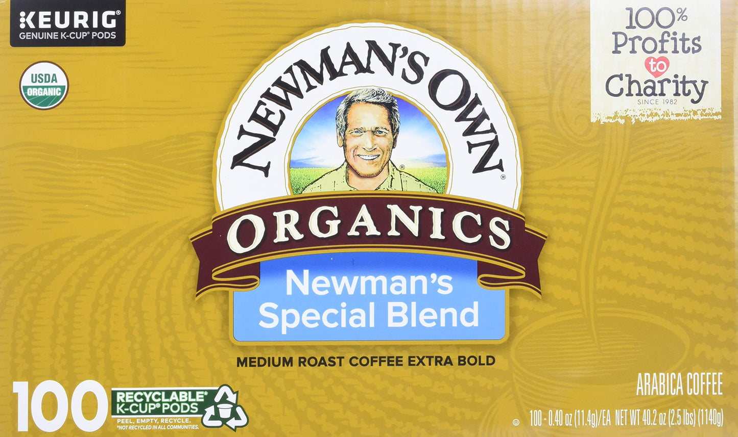 Newman's Own Special Extra Bold Blend Coffee Single-Serve K-Cups, Medium Roast, 100 Count (Packaging May Vary)